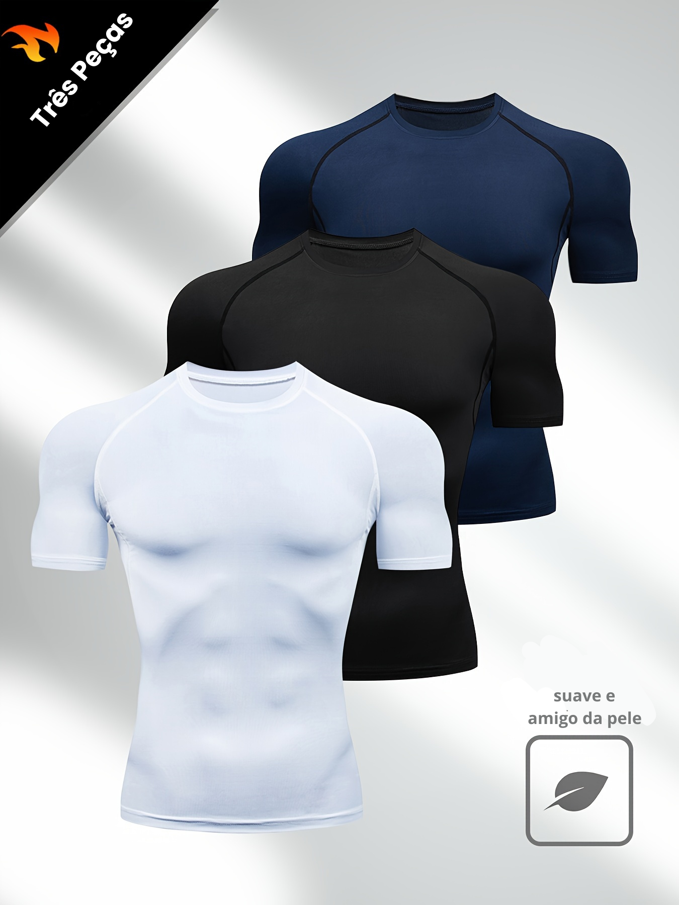 Compre 1 e Leve 3 - Camiseta de Compressão Masculina